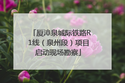 厦漳泉城际铁路R1线（泉州段）项目启动现场勘察