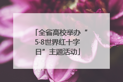 全省高校举办“5·8世界红十字日”主题活动