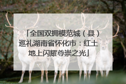 全国双拥模范城（县）巡礼湖南省怀化市：红土地上闪耀尊崇之光