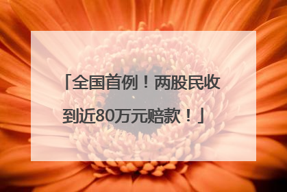 全国首例！两股民收到近80万元赔款！