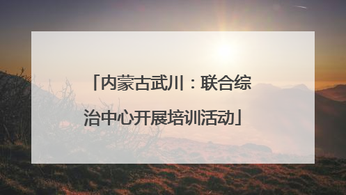 内蒙古武川：联合综治中心开展培训活动