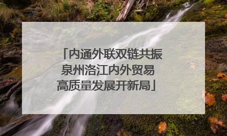 内通外联双链共振 泉州洛江内外贸易高质量发展开新局