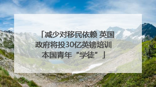 减少对移民依赖 英国政府将投30亿英镑培训本国青年“学徒”