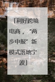 利好跨境电商，“两步申报”新模式落地宁波