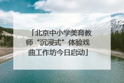 北京中小学美育教师“沉浸式”体验戏曲工作坊今日启动
