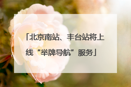 北京南站、丰台站将上线“举牌导航”服务