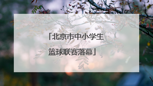 北京市中小学生篮球联赛落幕