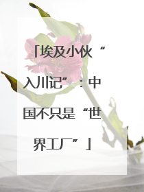 埃及小伙“入川记”：中国不只是“世界工厂”