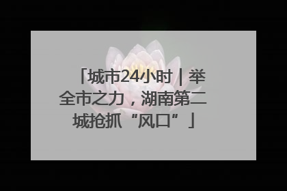 城市24小时｜举全市之力，湖南第二城抢抓“风口”