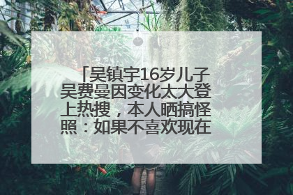 吴镇宇16岁儿子吴费曼因变化太大登上热搜，本人晒搞怪照：如果不喜欢现在的我可以离开