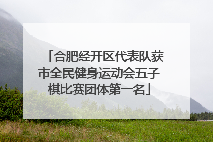 合肥经开区代表队获市全民健身运动会五子棋比赛团体第一名