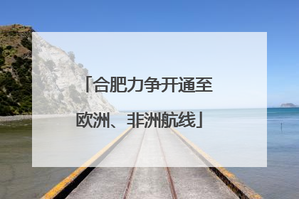 合肥力争开通至欧洲、非洲航线