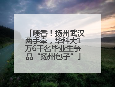 喷香！扬州武汉两手牵，华科大1万6千名毕业生争品“扬州包子”