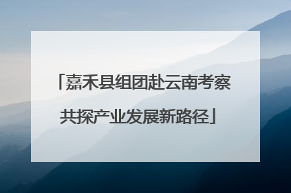 嘉禾县组团赴云南考察 共探产业发展新路径