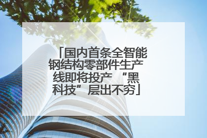 国内首条全智能钢结构零部件生产线即将投产 “黑科技”层出不穷