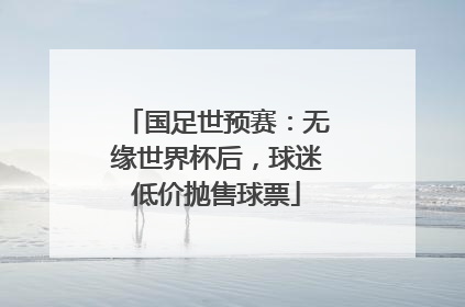 国足世预赛：无缘世界杯后，球迷低价抛售球票