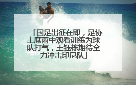 国足出征在即，足协主席雨中观看训练为球队打气，王钰栋期待全力冲击印尼队