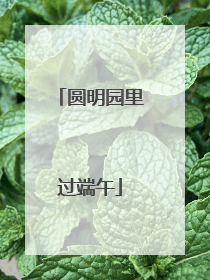 圆明园里过端午