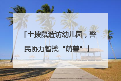 土拨鼠造访幼儿园，警民协力智擒“萌兽”