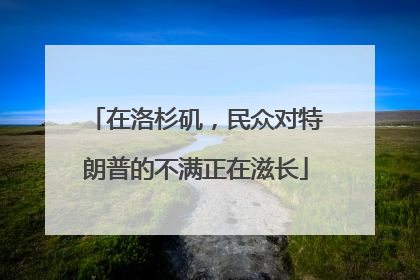 在洛杉矶，民众对特朗普的不满正在滋长