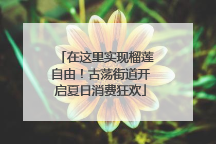 在这里实现榴莲自由！古荡街道开启夏日消费狂欢