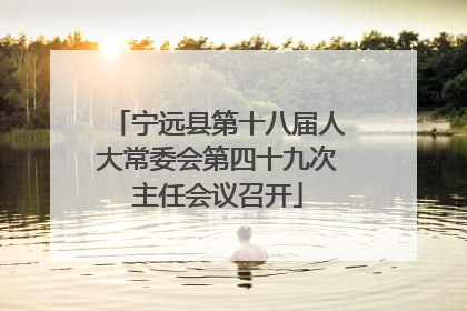 宁远县第十八届人大常委会第四十九次主任会议召开