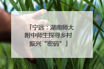 宁远：湖南师大附中师生探寻乡村振兴“密码”