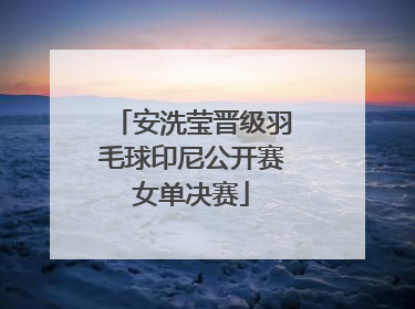 安洗莹晋级羽毛球印尼公开赛女单决赛