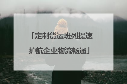 定制货运班列提速 护航企业物流畅通