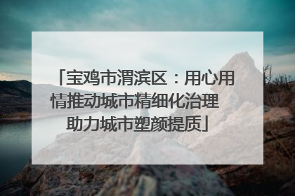 宝鸡市渭滨区：用心用情推动城市精细化治理 助力城市塑颜提质