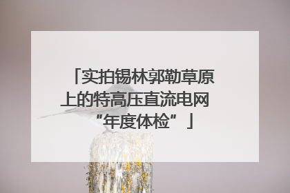 实拍锡林郭勒草原上的特高压直流电网“年度体检”