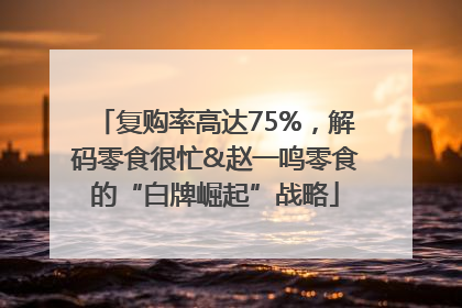 复购率高达75%，解码零食很忙&赵一鸣零食的“白牌崛起”战略