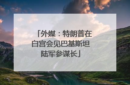 外媒：特朗普在白宫会见巴基斯坦陆军参谋长