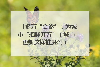 多方“会诊”，为城市“把脉开方”（城市更新这样推进①）