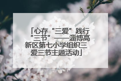 心存“三爱”践行“三节”——淄博高新区第七小学组织三爱三节主题活动