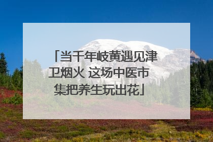 当千年岐黄遇见津卫烟火 这场中医市集把养生玩出花