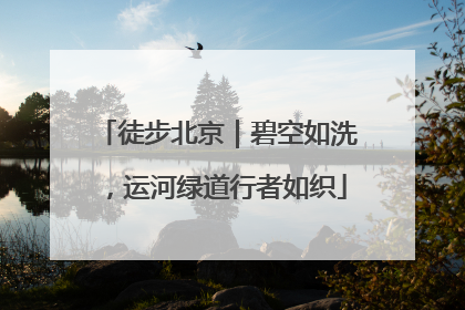 徒步北京｜碧空如洗，运河绿道行者如织