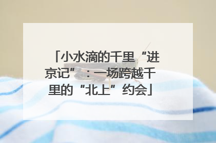 小水滴的千里“进京记”：一场跨越千里的“北上”约会