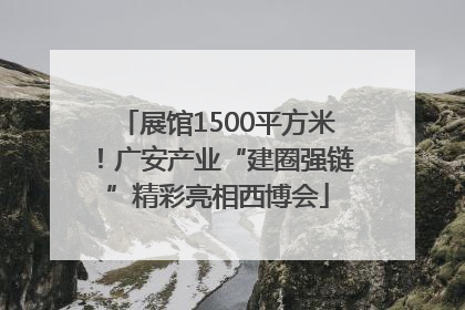 展馆1500平方米！广安产业“建圈强链”精彩亮相西博会