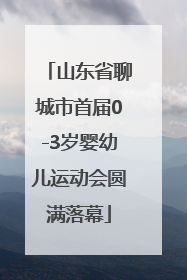 山东省聊城市首届0-3岁婴幼儿运动会圆满落幕