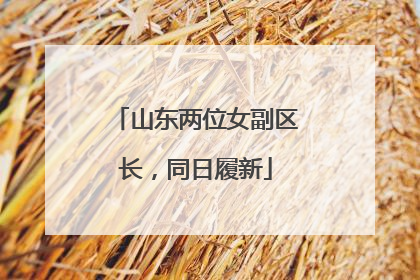 山东两位女副区长，同日履新