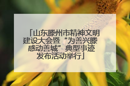 山东滕州市精神文明建设大会暨“为善兴滕 感动善城”典型事迹发布活动举行