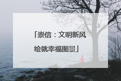 崇信：文明新风绘就幸福图景