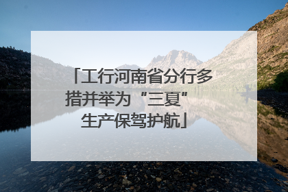 工行河南省分行多措并举为“三夏” 生产保驾护航