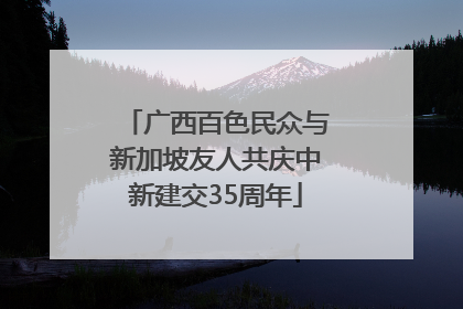 广西百色民众与新加坡友人共庆中新建交35周年
