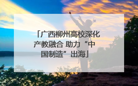 广西柳州高校深化产教融合 助力“中国制造”出海