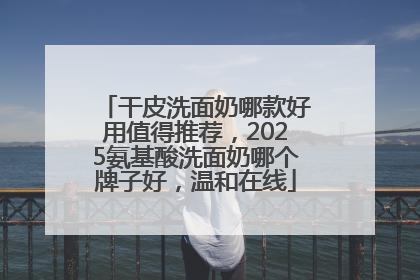 干皮洗面奶哪款好用值得推荐，2025氨基酸洗面奶哪个牌子好，温和在线