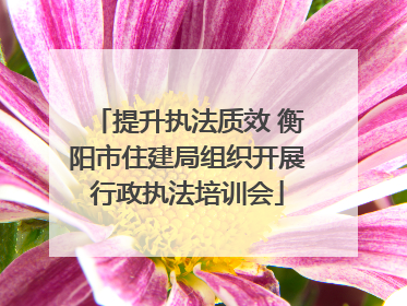 提升执法质效 衡阳市住建局组织开展行政执法培训会