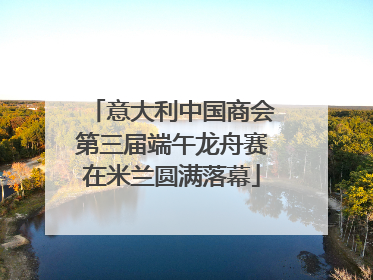 意大利中国商会第三届端午龙舟赛在米兰圆满落幕