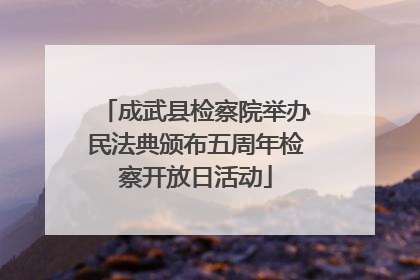 成武县检察院举办民法典颁布五周年检察开放日活动